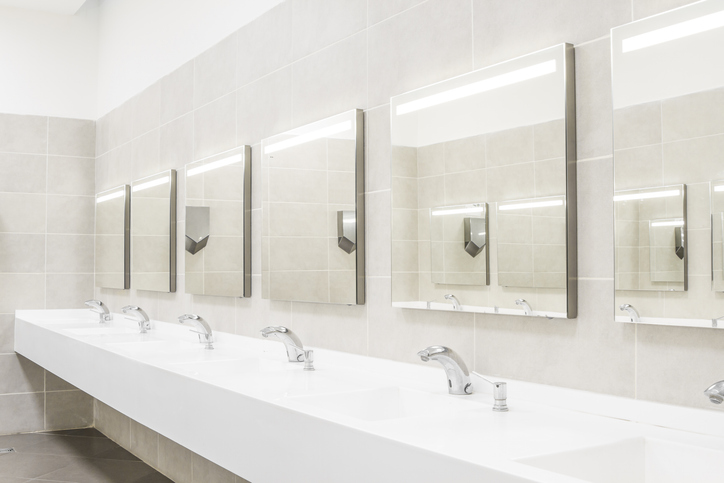 Commercial bathroom for washing hands